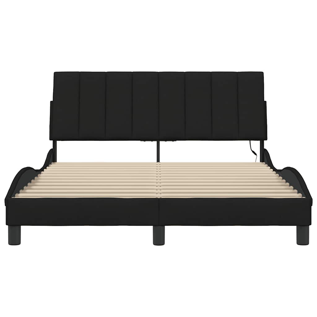 sengeramme uden madras Hanko Sort 120x200 cm Stof