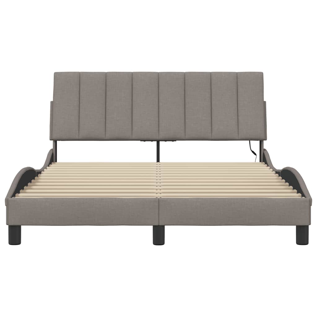 sengeramme uden madras Hanko Taupe 120x200 cm Stof