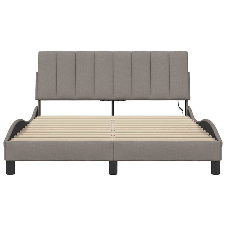 sengeramme uden madras Hanko Taupe 120x200 cm Stof