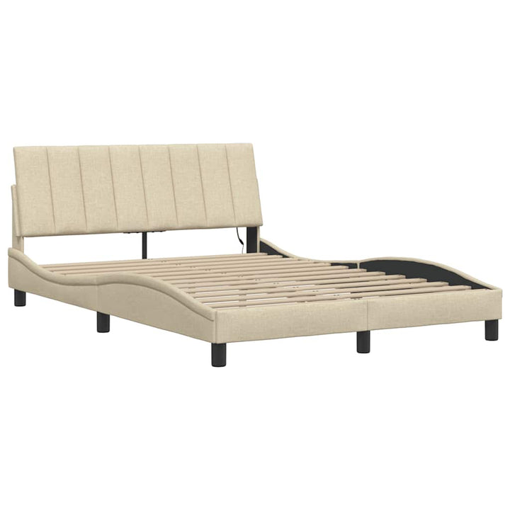 sengeramme uden madras Hanko Creme 120x200 cm Stof