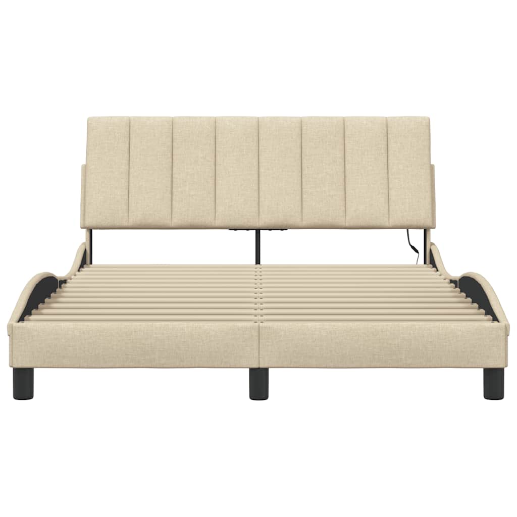 sengeramme uden madras Hanko Creme 120x200 cm Stof