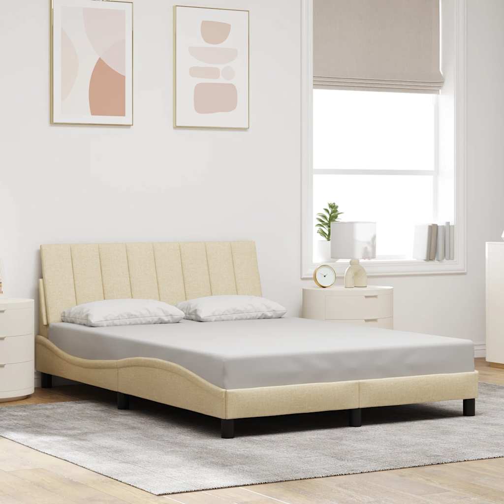 sengeramme uden madras Hanko Creme 120x200 cm Stof