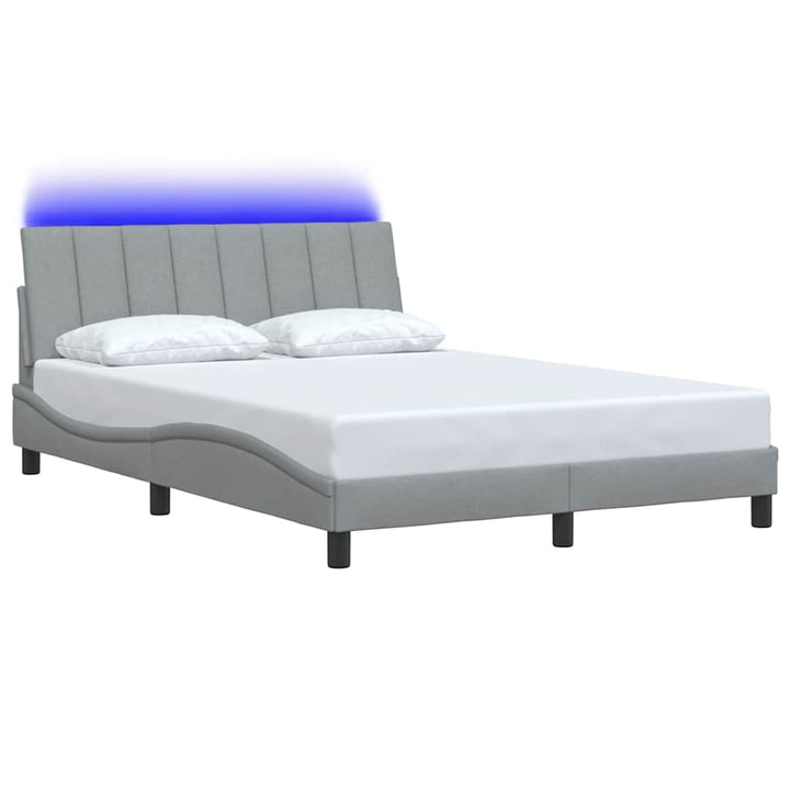 sengeramme uden madras Hanko 140x190 cm stof lysegrå