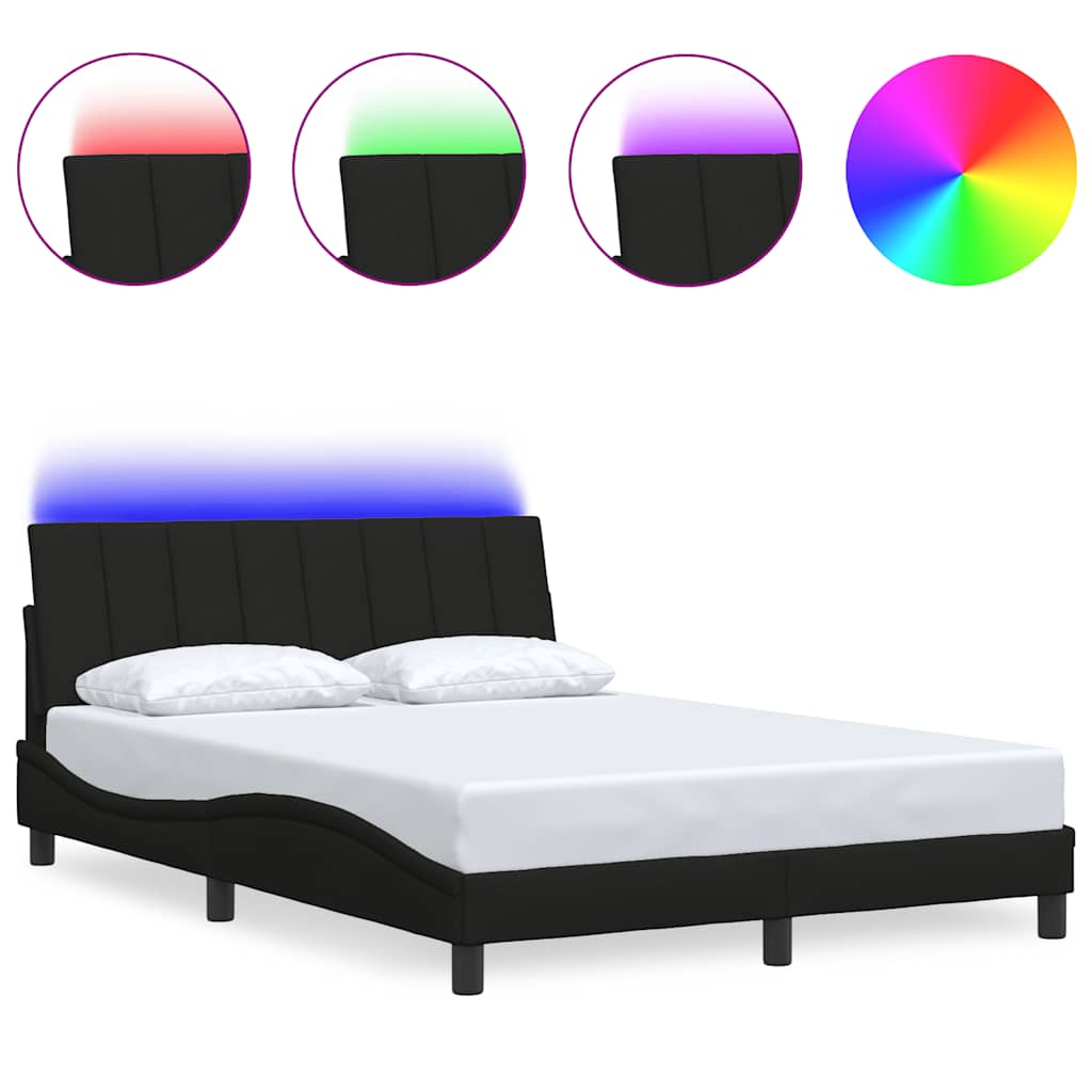 sengeramme uden madras Hanko 140x190 cm stof sort