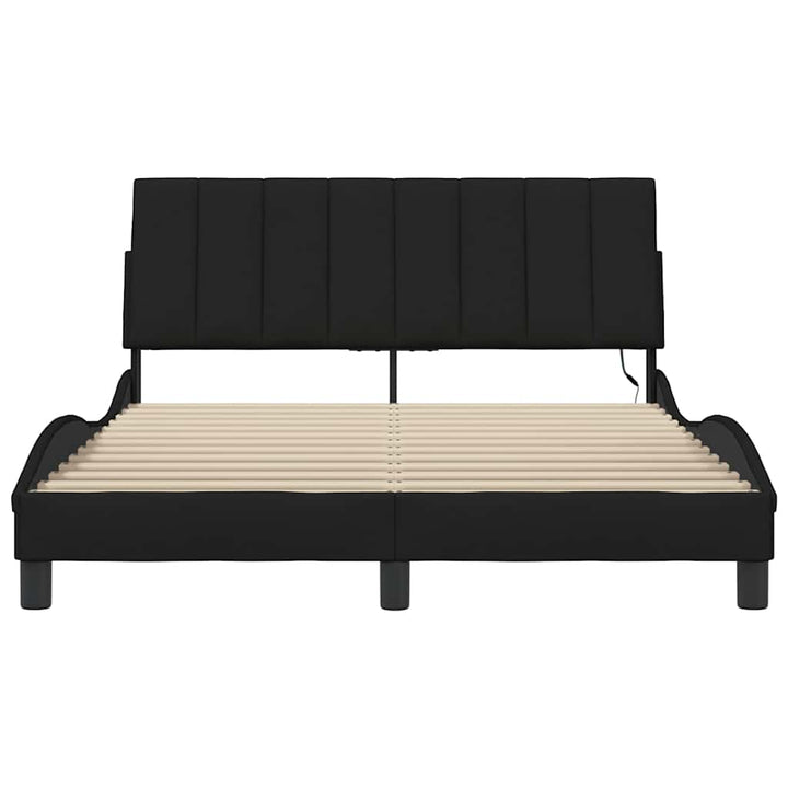 sengeramme uden madras Hanko 140x190 cm stof sort