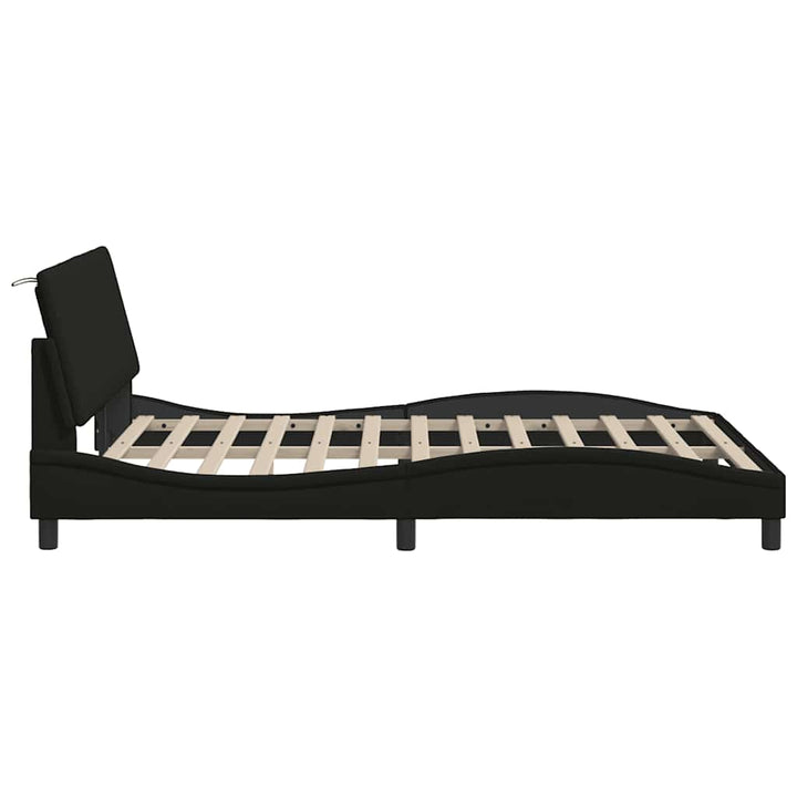 sengeramme uden madras Hanko 140x190 cm stof sort