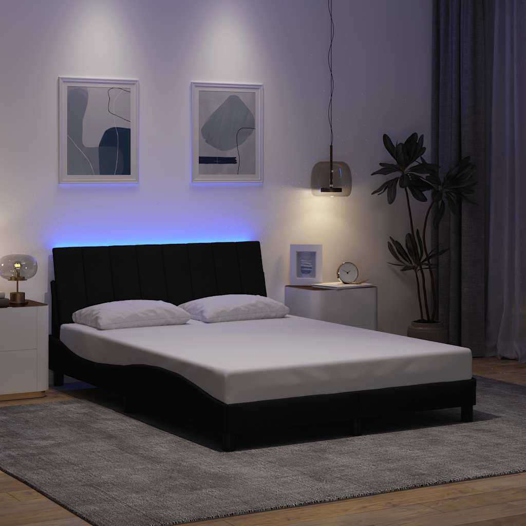sengeramme uden madras Hanko 140x200 cm stof sort