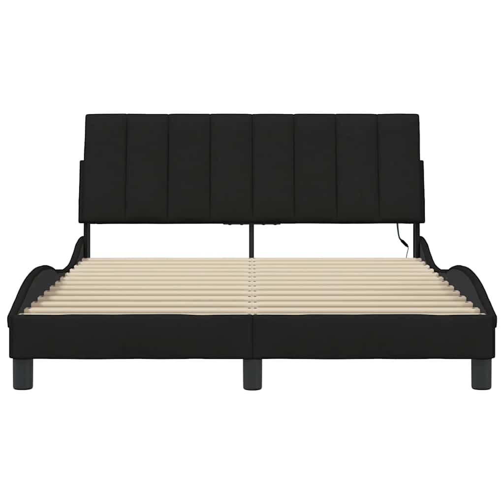 sengeramme uden madras Hanko 140x200 cm stof sort