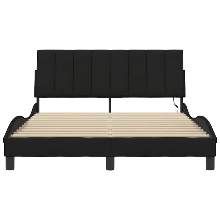 sengeramme uden madras Hanko 140x200 cm stof sort