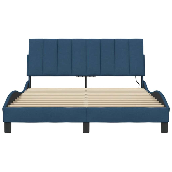 sengeramme uden madras Hanko 140x200 cm stof blå