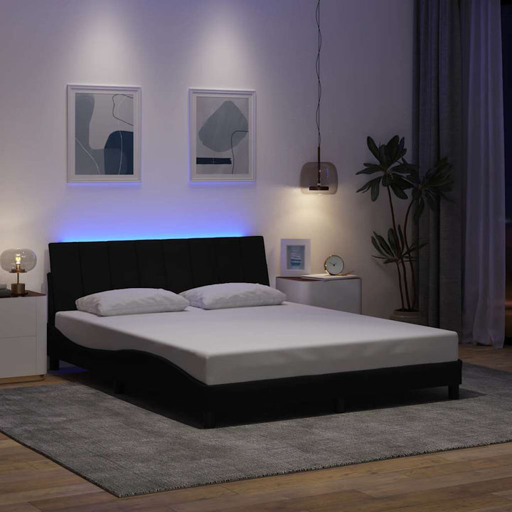 sengeramme uden madras Hanko 160x200 cm stof sort
