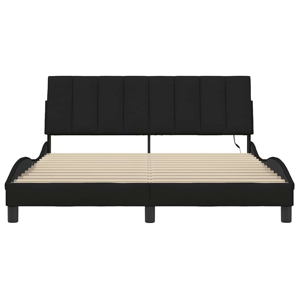 sengeramme uden madras Hanko 160x200 cm stof sort