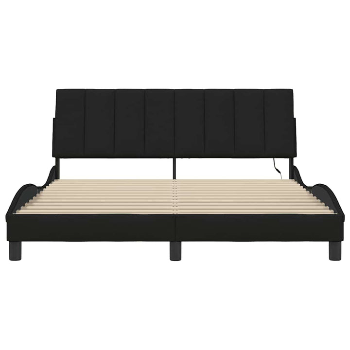 sengeramme uden madras Hanko 160x200 cm stof sort