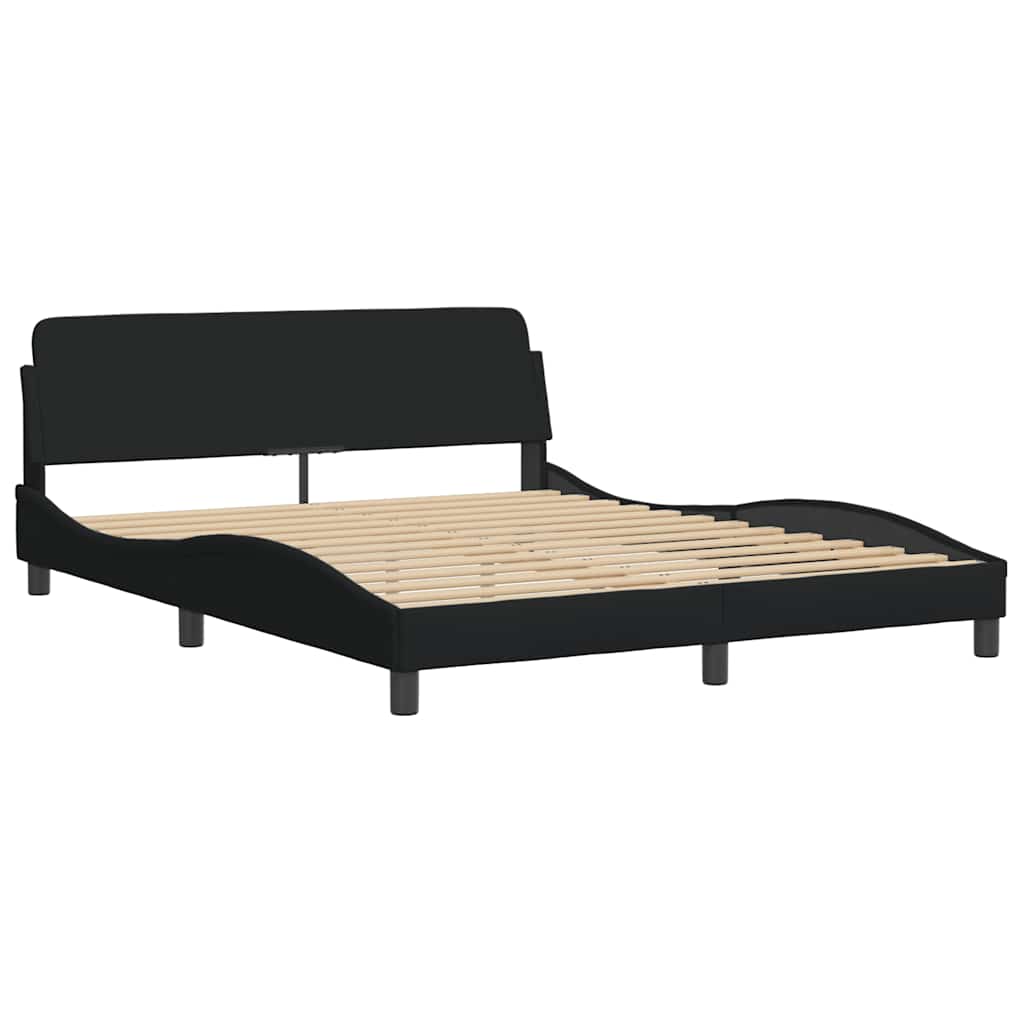 sengeramme uden madras Hanko 160x200 cm stof sort