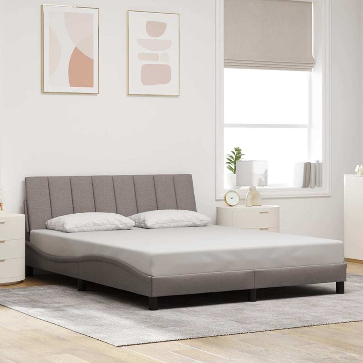 sengeramme uden madras Hanko 160x200 cm stof gråbrun