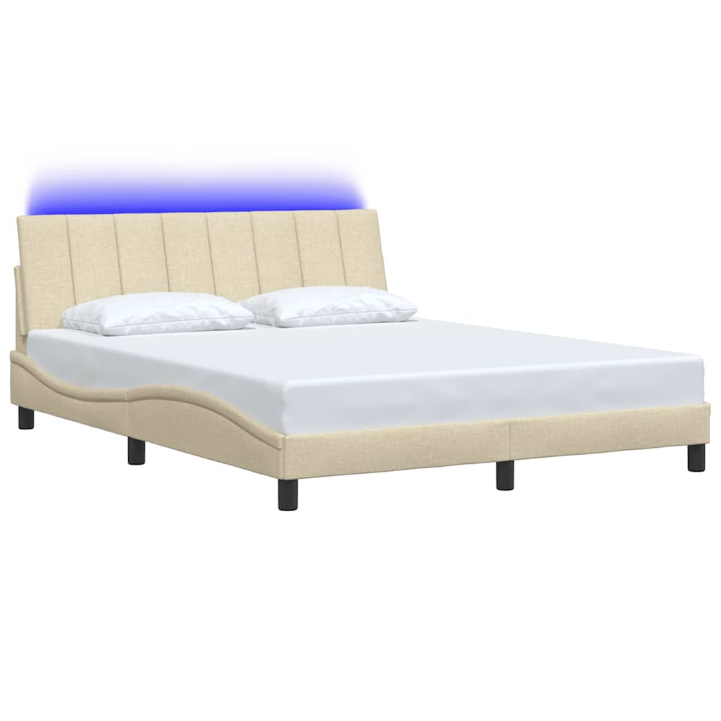 sengeramme uden madras Hanko 160x200 cm stof cremefarvet