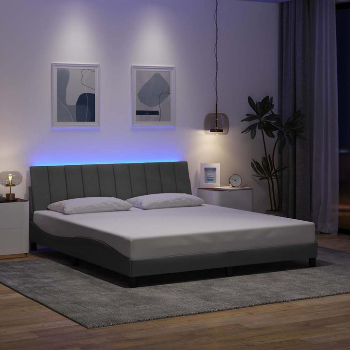 sengeramme uden madras Hanko 180x200 cm stof lysegrå