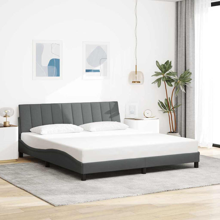 sengeramme uden madras Hanko 180x200 cm stof mørkegrå