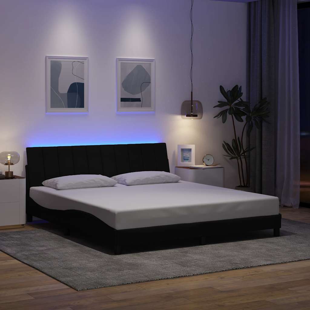 sengeramme uden madras Hanko 180x200 cm stof sort