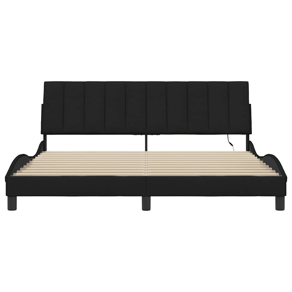 sengeramme uden madras Hanko 180x200 cm stof sort