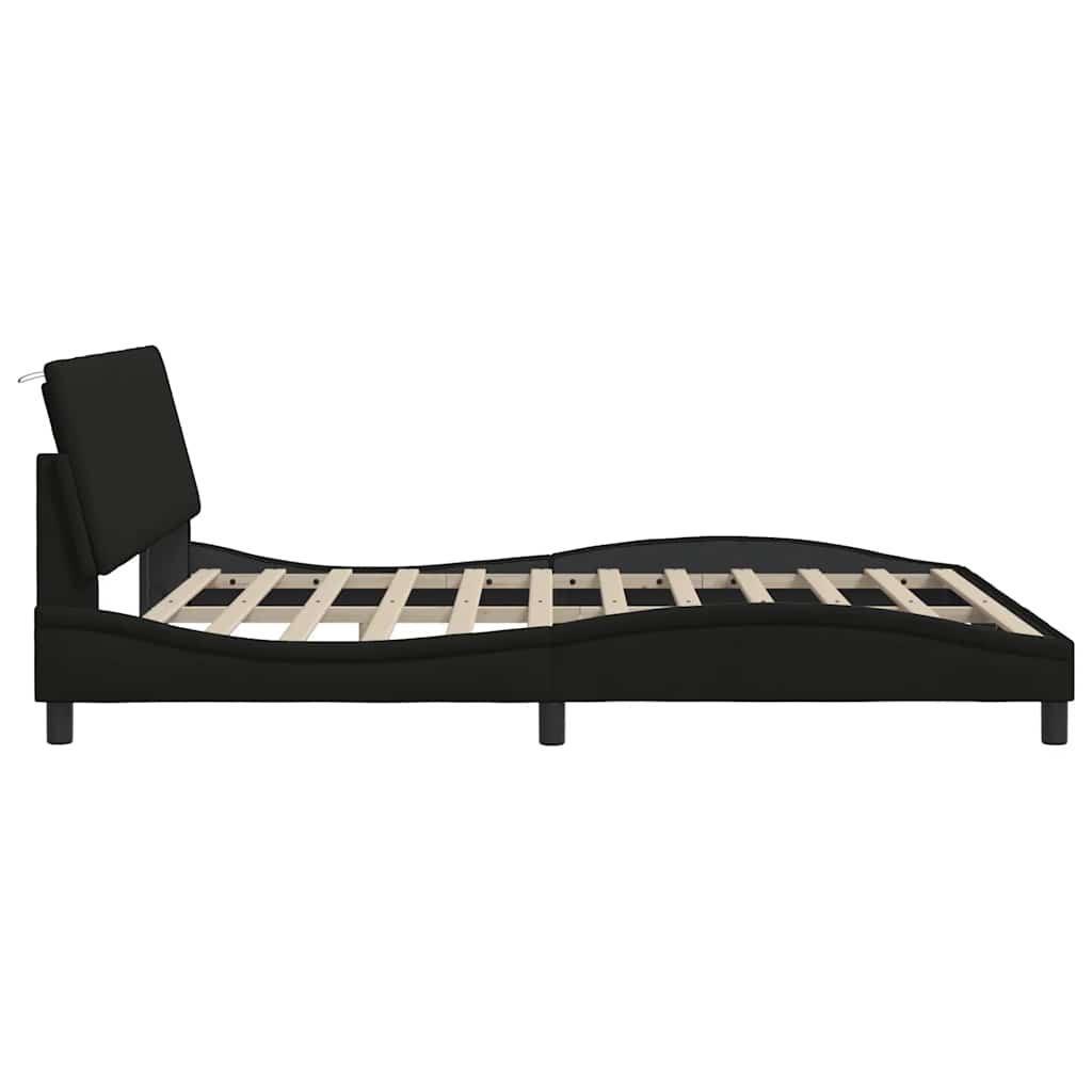sengeramme uden madras Hanko 180x200 cm stof sort