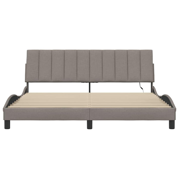 sengeramme uden madras Hanko 180x200 cm stof gråbrun