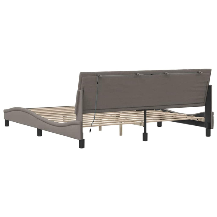 sengeramme uden madras Hanko 180x200 cm stof gråbrun