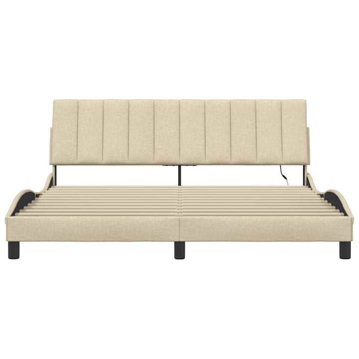 sengeramme uden madras Hanko 180x200 cm stof cremefarvet