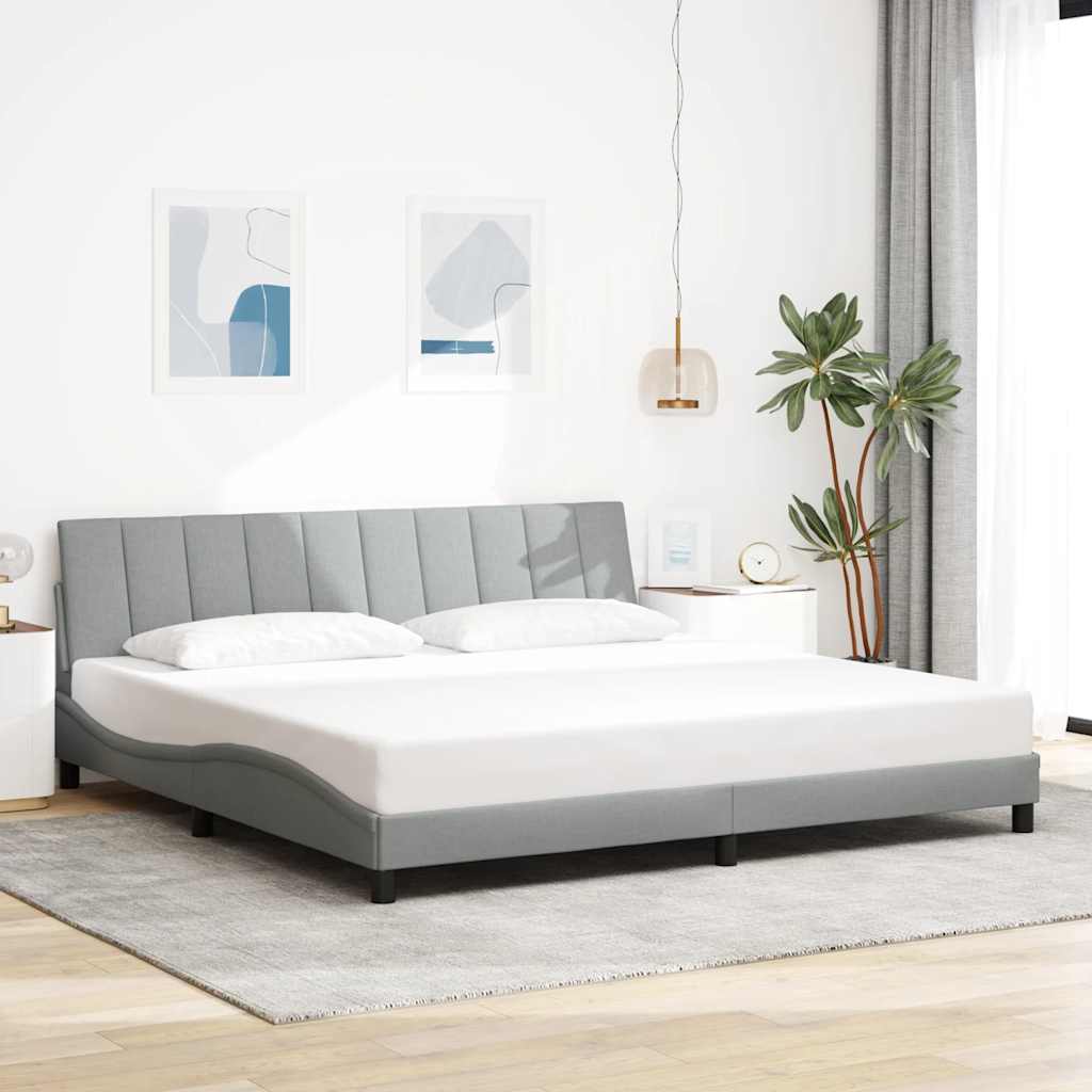 sengeramme uden madras Hanko 200x200 cm stof lysegrå