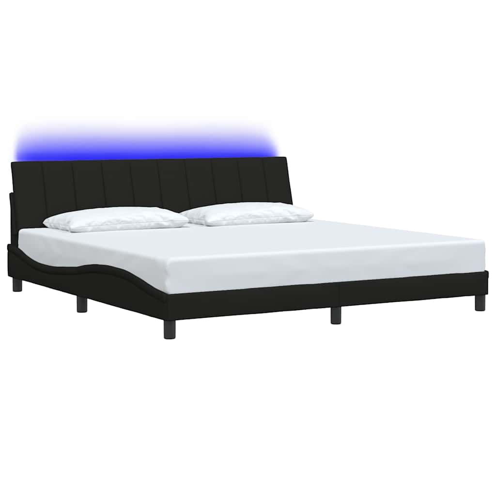 sengeramme uden madras Hanko 200x200 cm stof sort