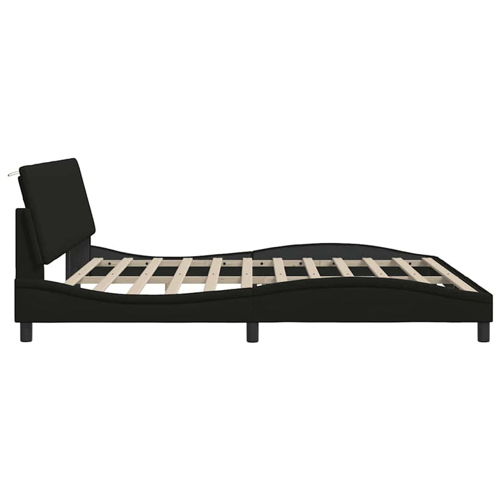 sengeramme uden madras Hanko 200x200 cm stof sort