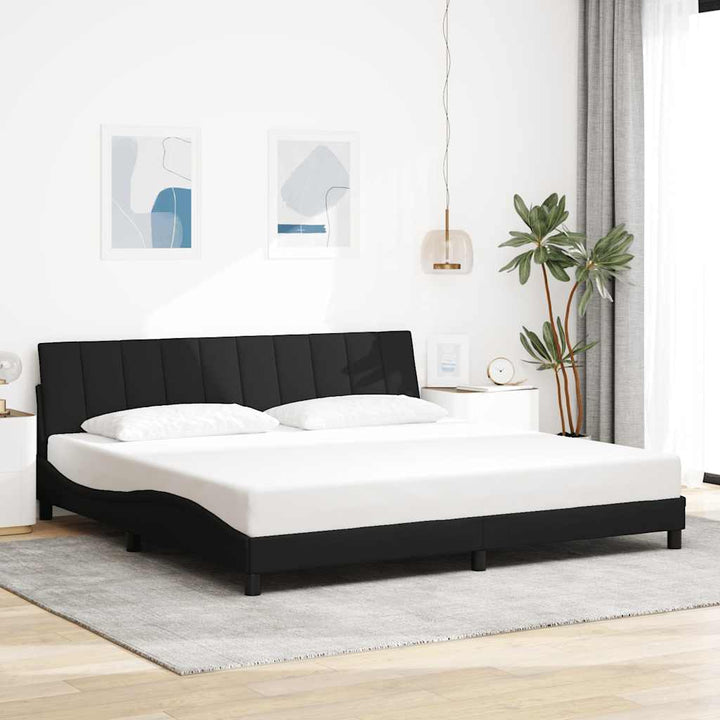 sengeramme uden madras Hanko 200x200 cm stof sort