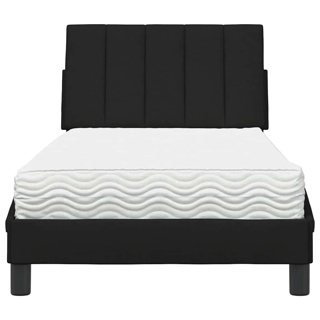 seng med madras Hanko 90x190 cm stof sort