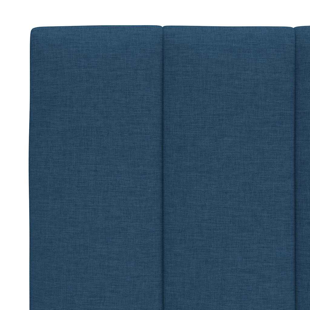 seng med madras Hanko 90x190 cm stof blå
