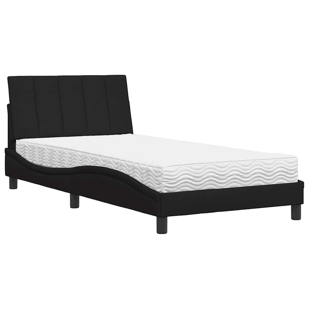 seng med madras Hanko 100x200 cm stof sort