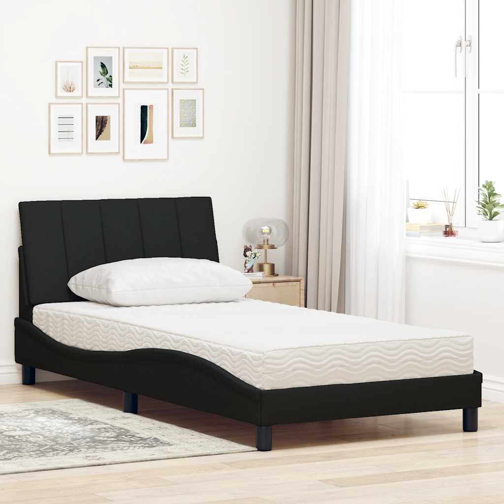 seng med madras Hanko 100x200 cm stof sort