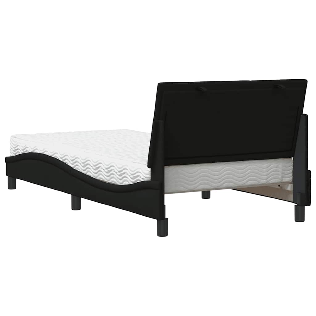 seng med madras Hanko 100x200 cm stof sort