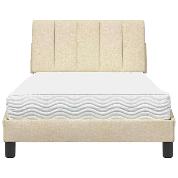 seng med madras Hanko 100x200 cm stof cremefarvet