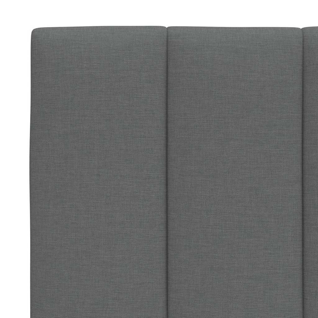 seng med madras Hanko 140x190 cm stof mørkegrå