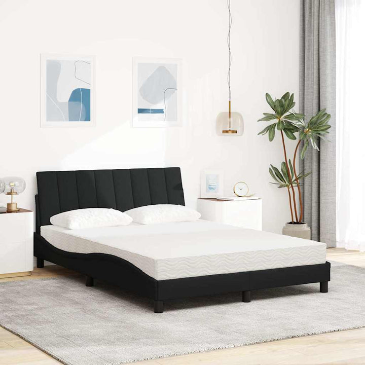 seng med madras Hanko 140x190 cm stof sort