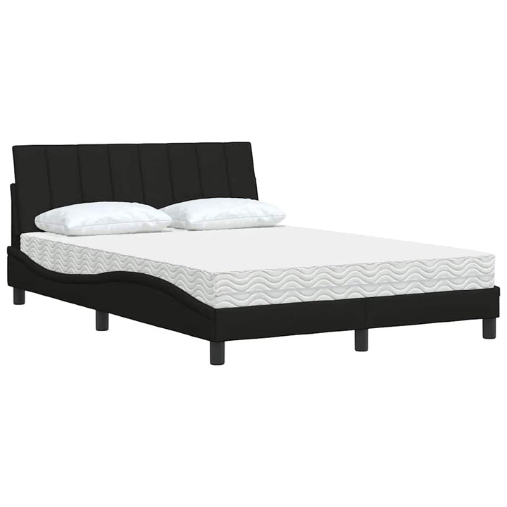seng med madras Hanko 140x190 cm stof sort