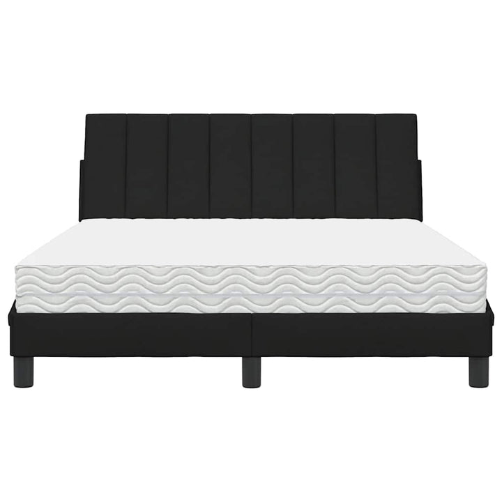 seng med madras Hanko 140x190 cm stof sort