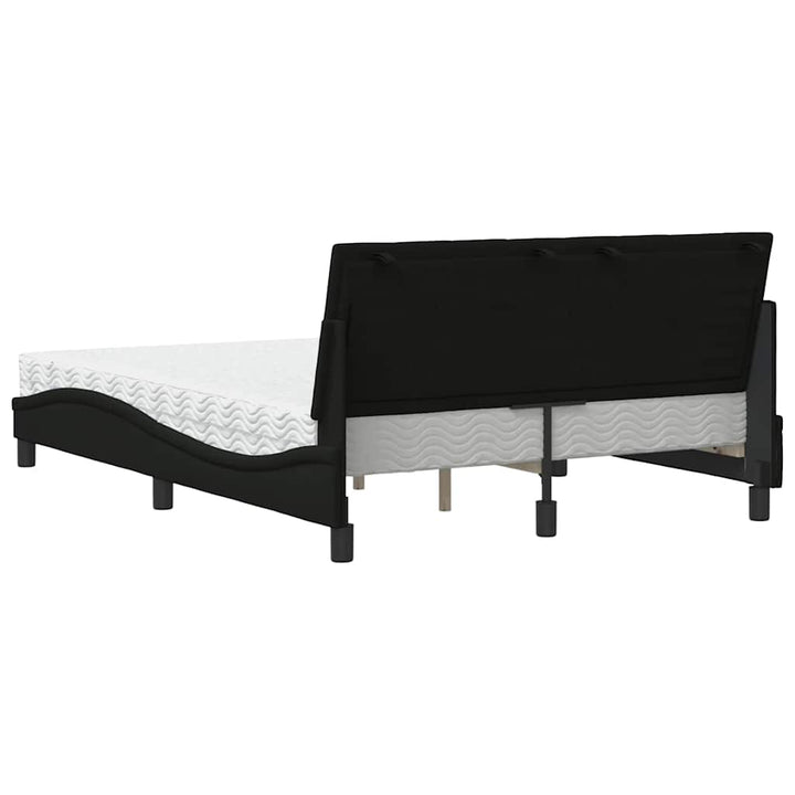 seng med madras Hanko 140x190 cm stof sort