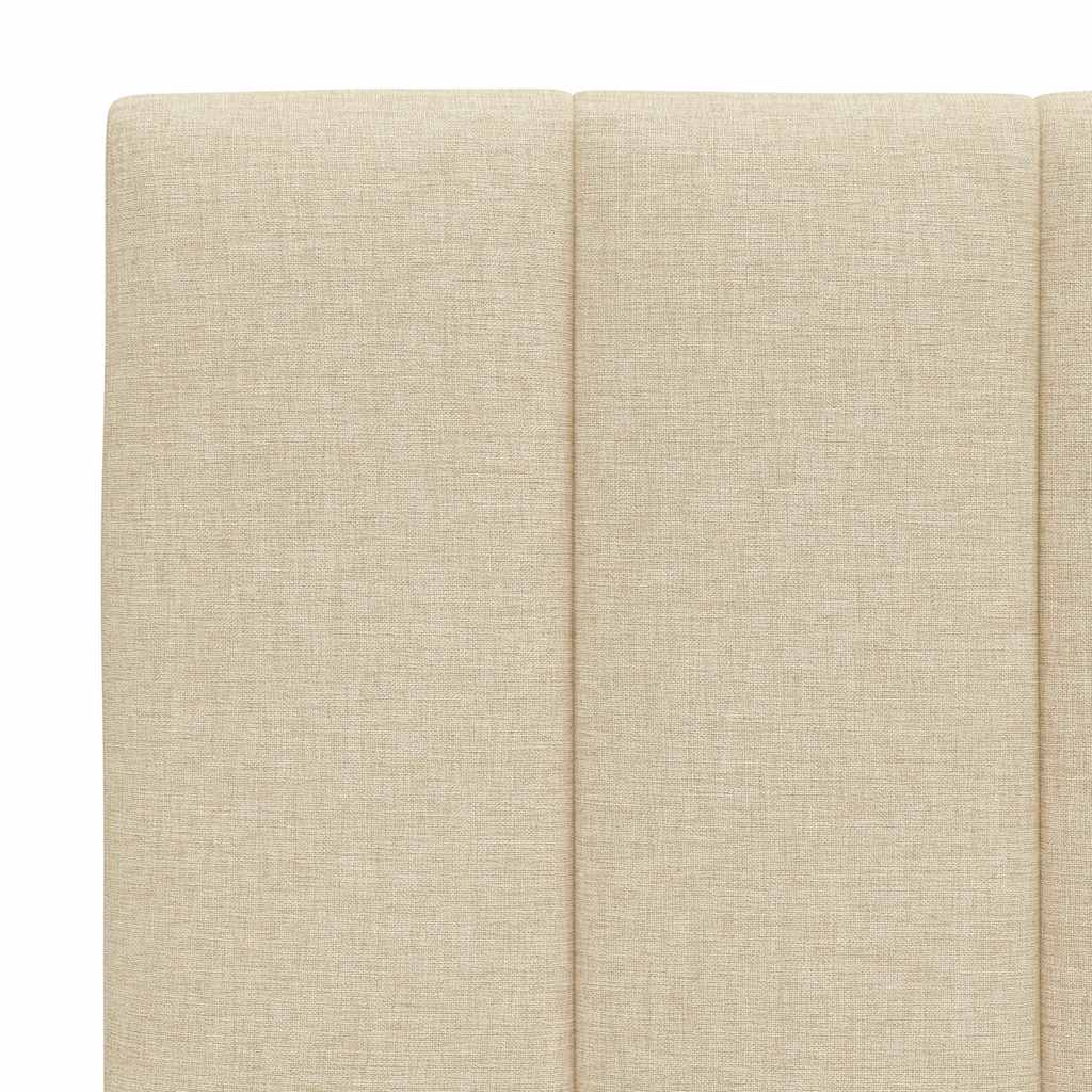 seng med madras Hanko 140x190 cm stof cremefarvet