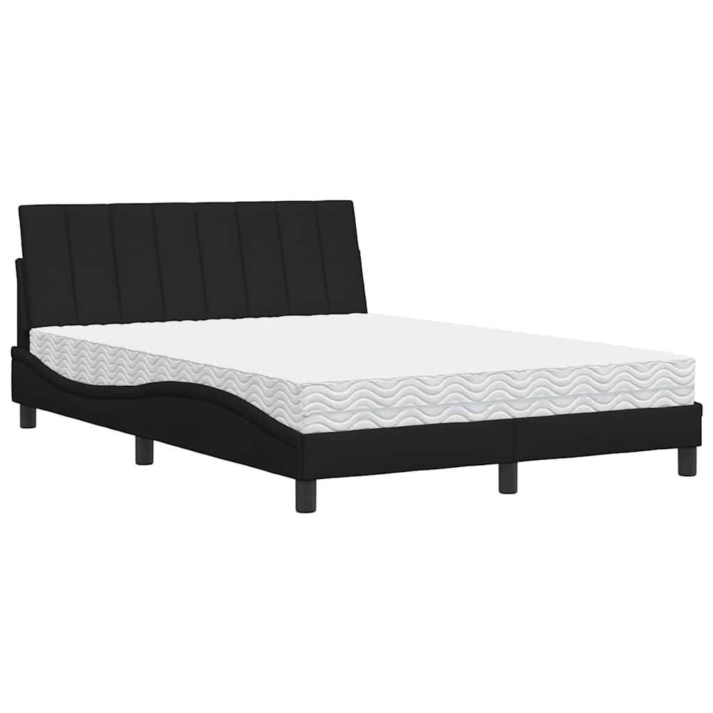 seng med madras Hanko 140x200 cm stof sort