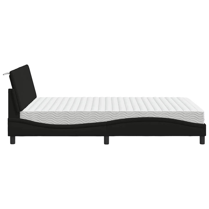 seng med madras Hanko 140x200 cm stof sort