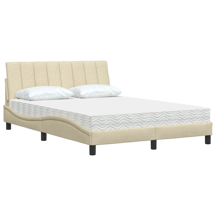 seng med madras Hanko 140x200 cm stof cremefarvet
