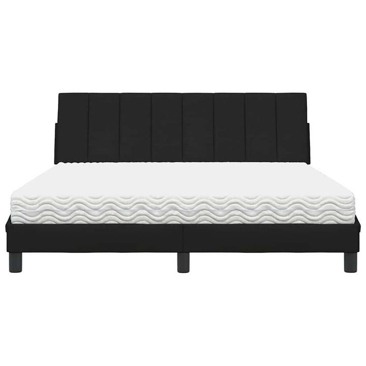 seng med madras Hanko 160x200 cm stof sort