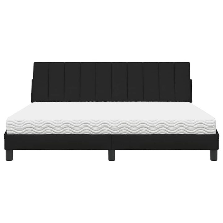 seng med madras Hanko 180x200 cm stof sort