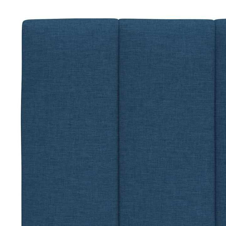 seng med madras Hanko 200x200 cm stof blå